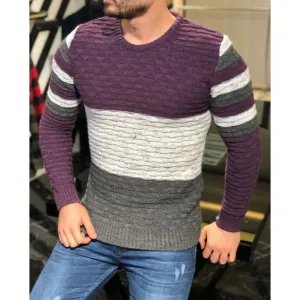 Men Striped Sweater