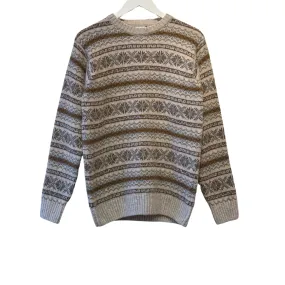 Men's All Over Fairisle Jumper - Putty