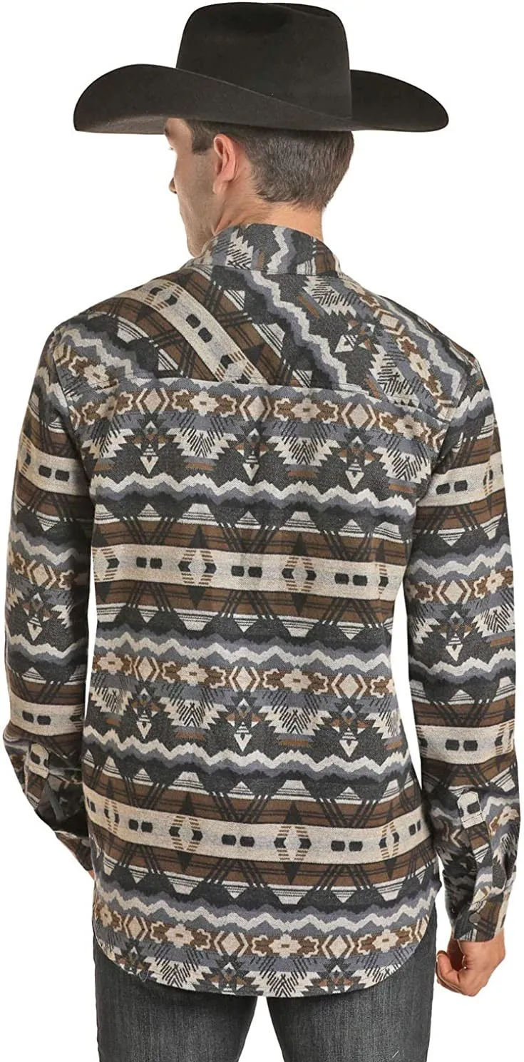 Men's Indigo Aztec Border Jacket 92-6732