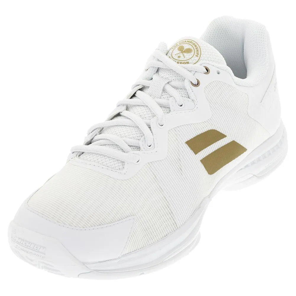 Men's SFX 3 All Court Wimbledon Tennis Shoes White and Gold