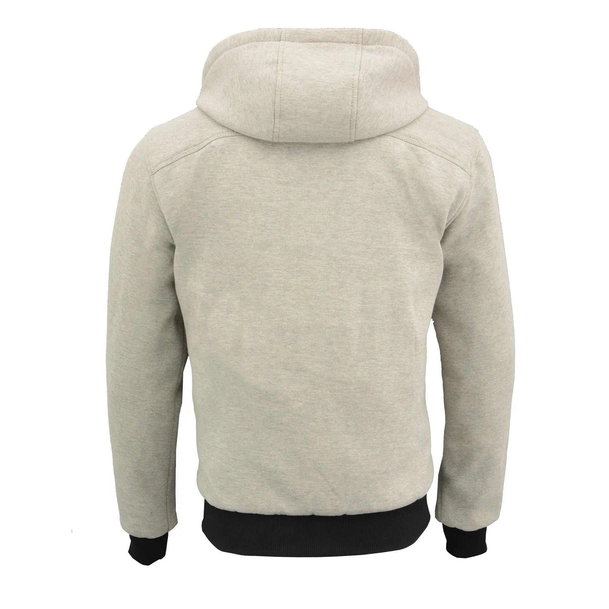 Mens Zipper Front Heated Hoodie w/ Front & Back Heating Elements