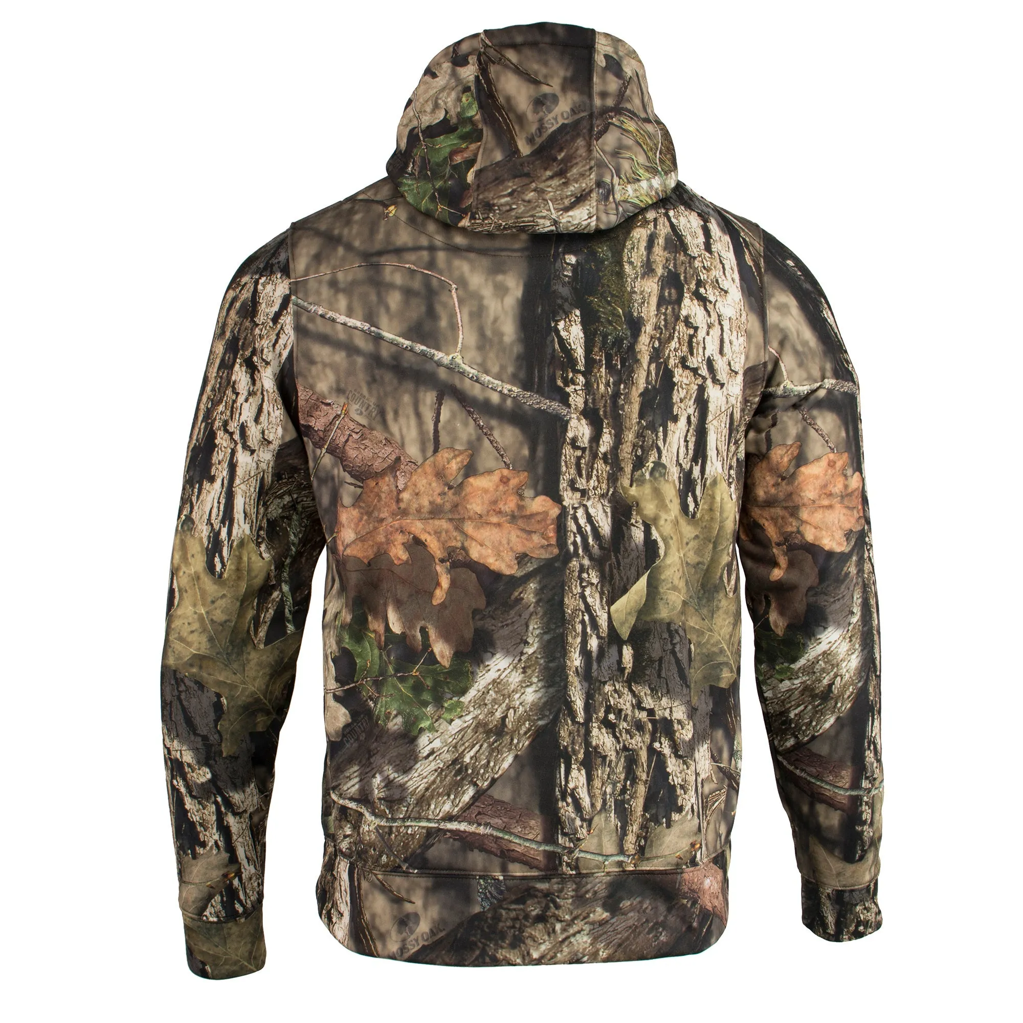 Men's Zipper Front Mossy Camo Heated Hoodie w/ Front & Back Heating