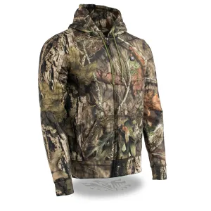 Men's Zipper Front Mossy Camo Heated Hoodie w/ Front & Back Heating