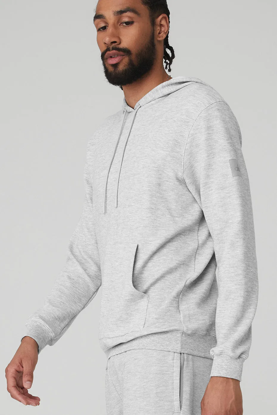 Micro Waffle Fast Break Hoodie - Athletic Heather Grey