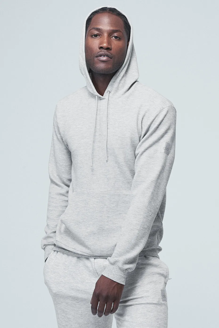 Micro Waffle Fast Break Hoodie - Athletic Heather Grey