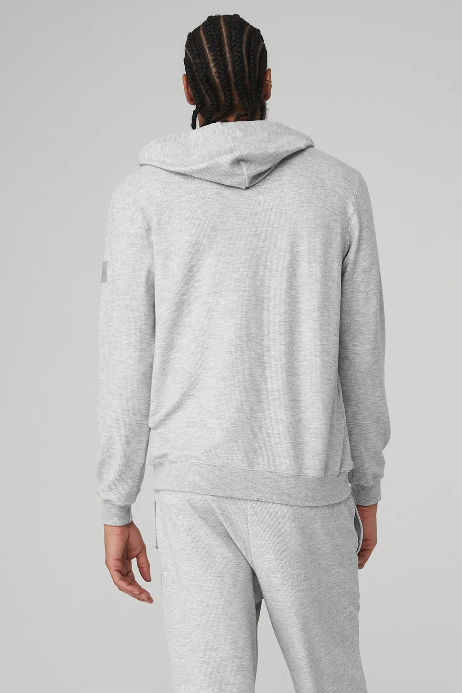 Micro Waffle Fast Break Hoodie - Athletic Heather Grey