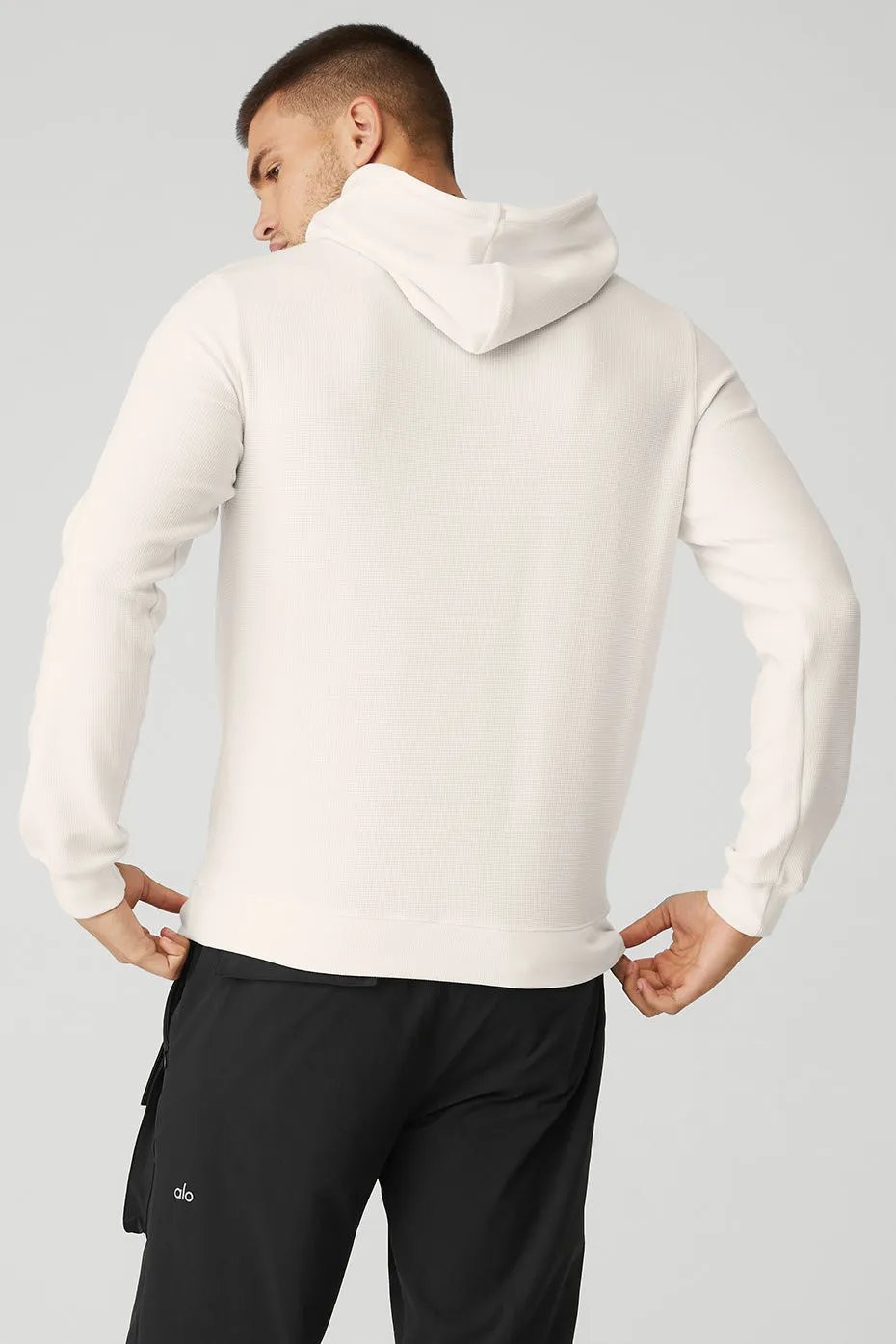 Micro Waffle Fast Break Hoodie - Ivory