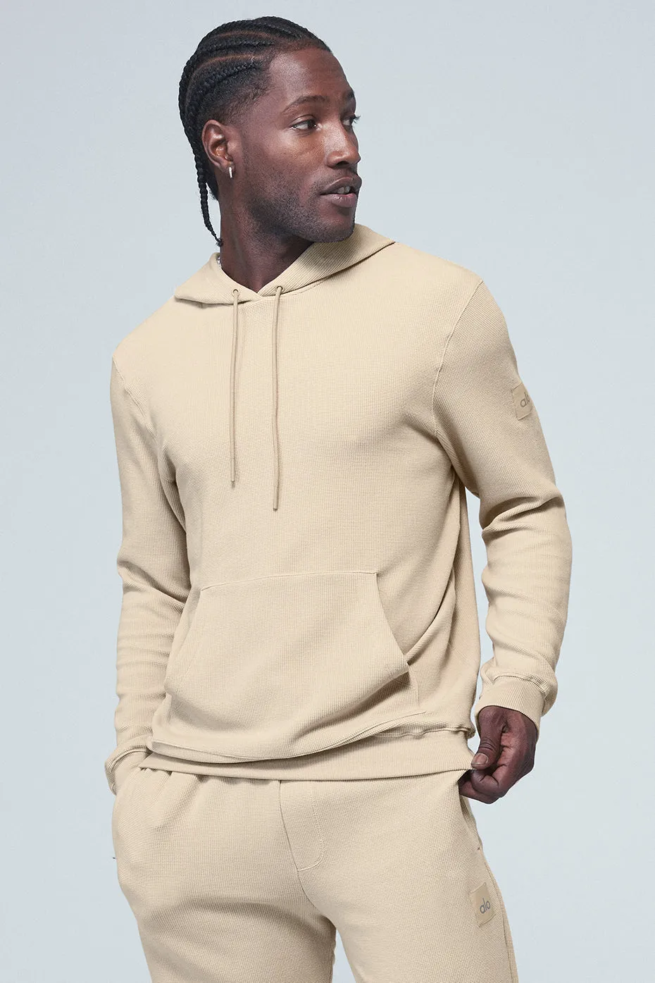 Micro Waffle Fast Break Hoodie - Sand Dune