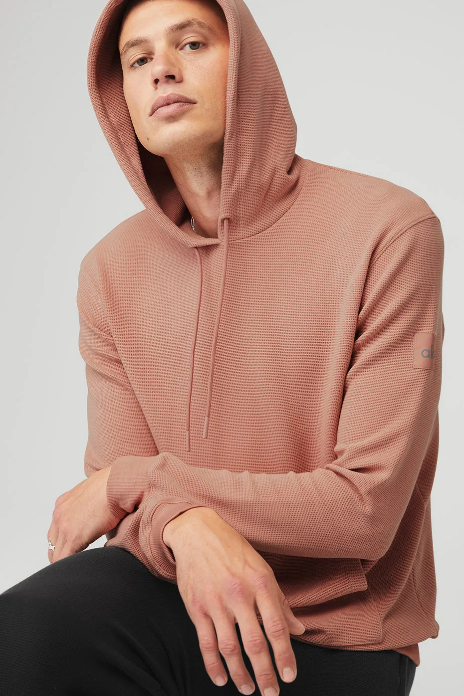 Micro Waffle Fast Break Hoodie - Soft Clay