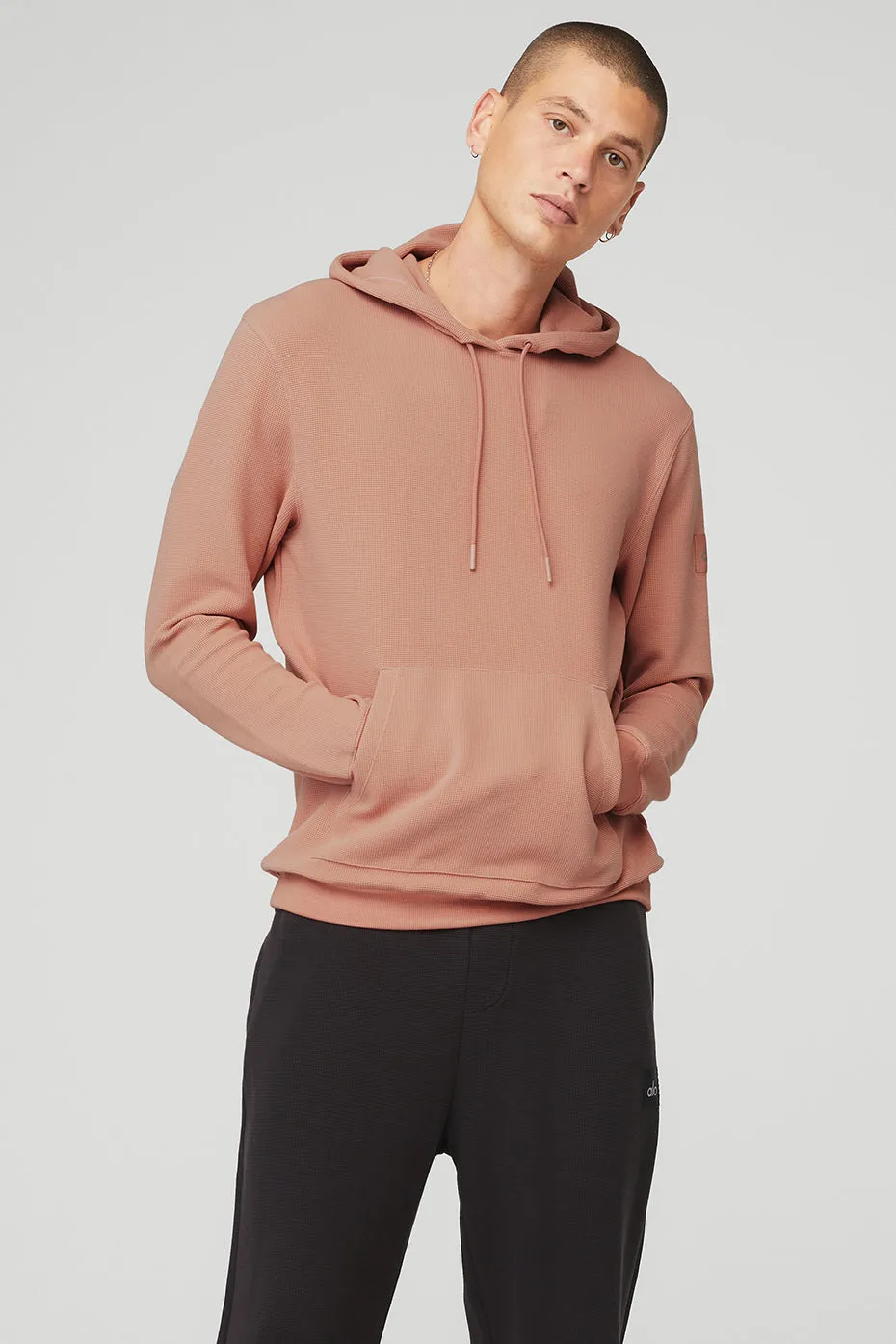 Micro Waffle Fast Break Hoodie - Soft Clay