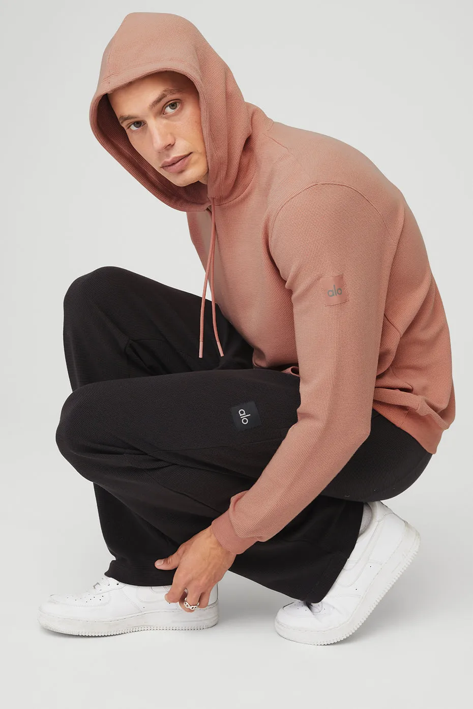 Micro Waffle Fast Break Hoodie - Soft Clay