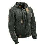 Milwaukee Leather MPM1779 Men's Mossy Oak Eclipse Zipper Front Hoodie