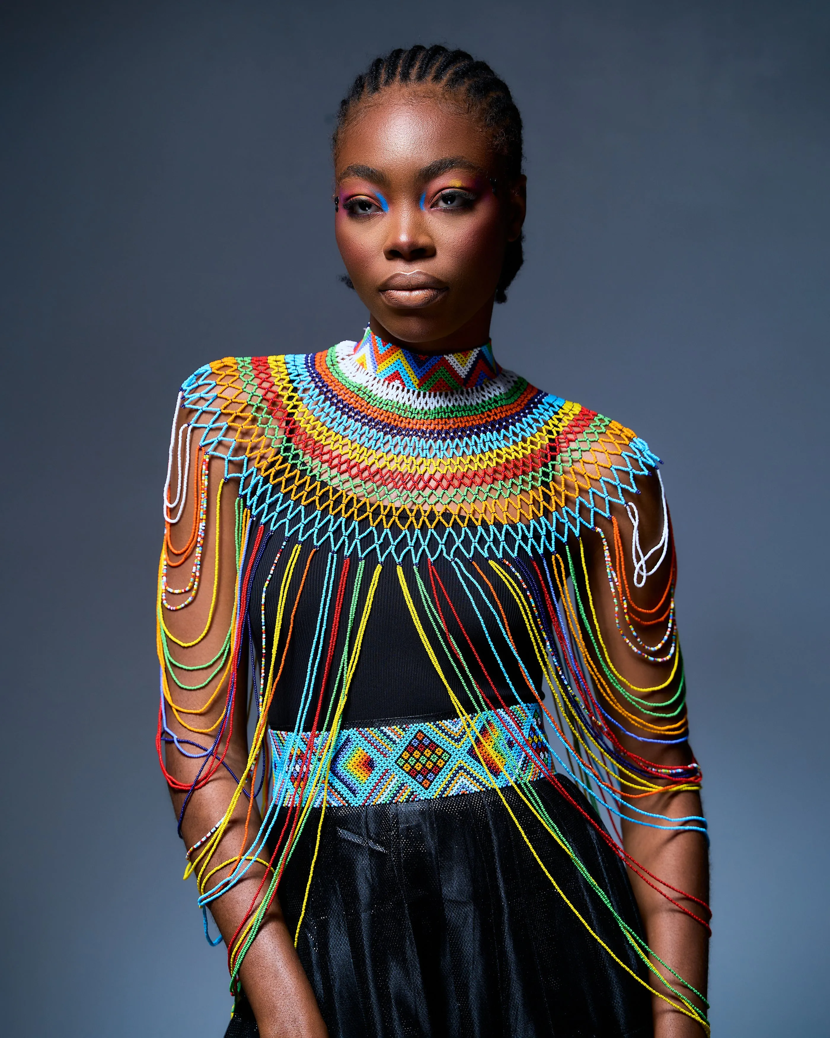 Multicolored Beaded Cape