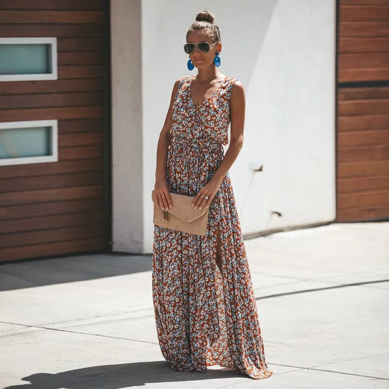 Mystery Floral Boho Maxi Dress