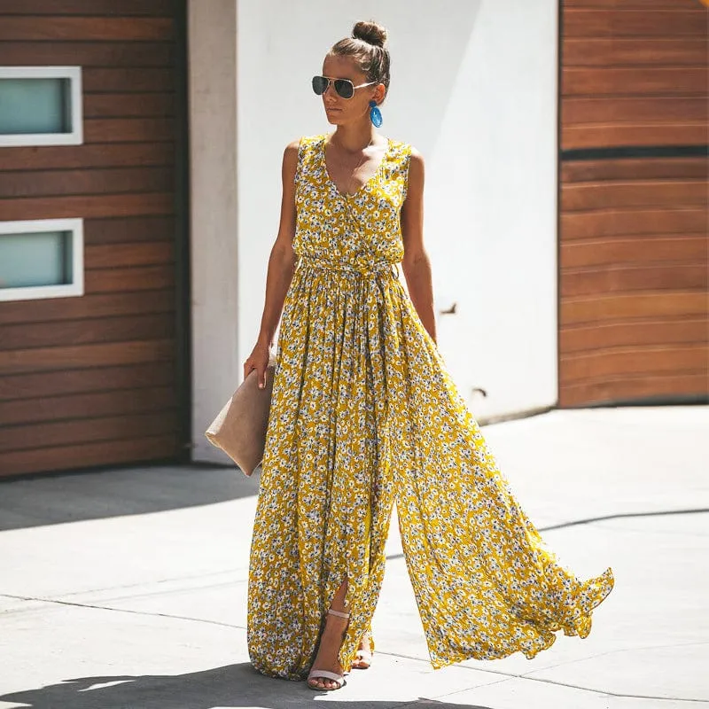 Mystery Floral Boho Maxi Dress