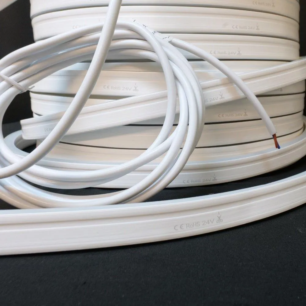 Natural White Neon Flex 4000K 48V 10x20mm IP67 Waterproof 30m