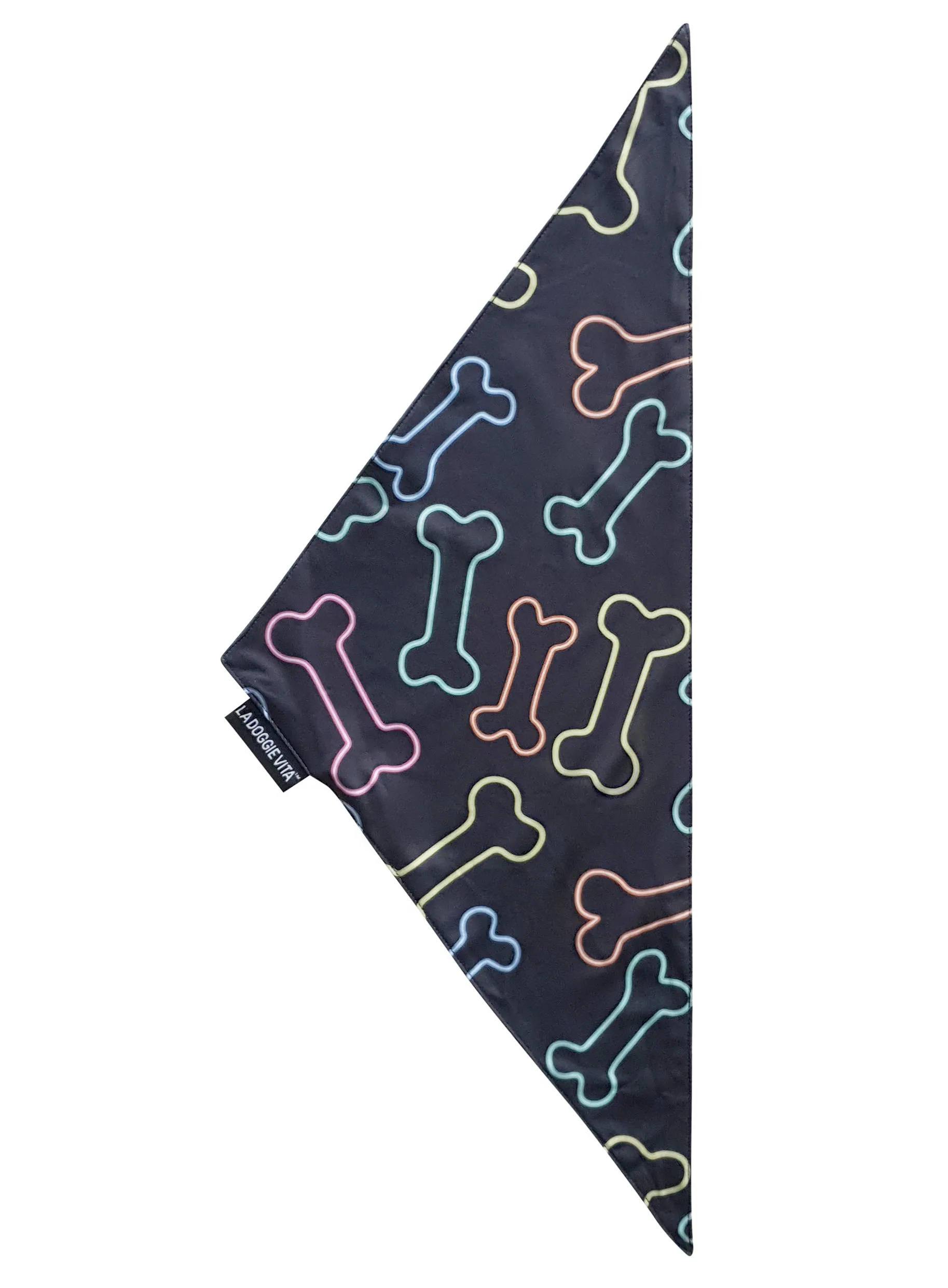 Neon Bone Black Bandana