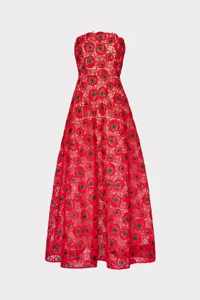 Netty Embroidered Lace Maxi Dress