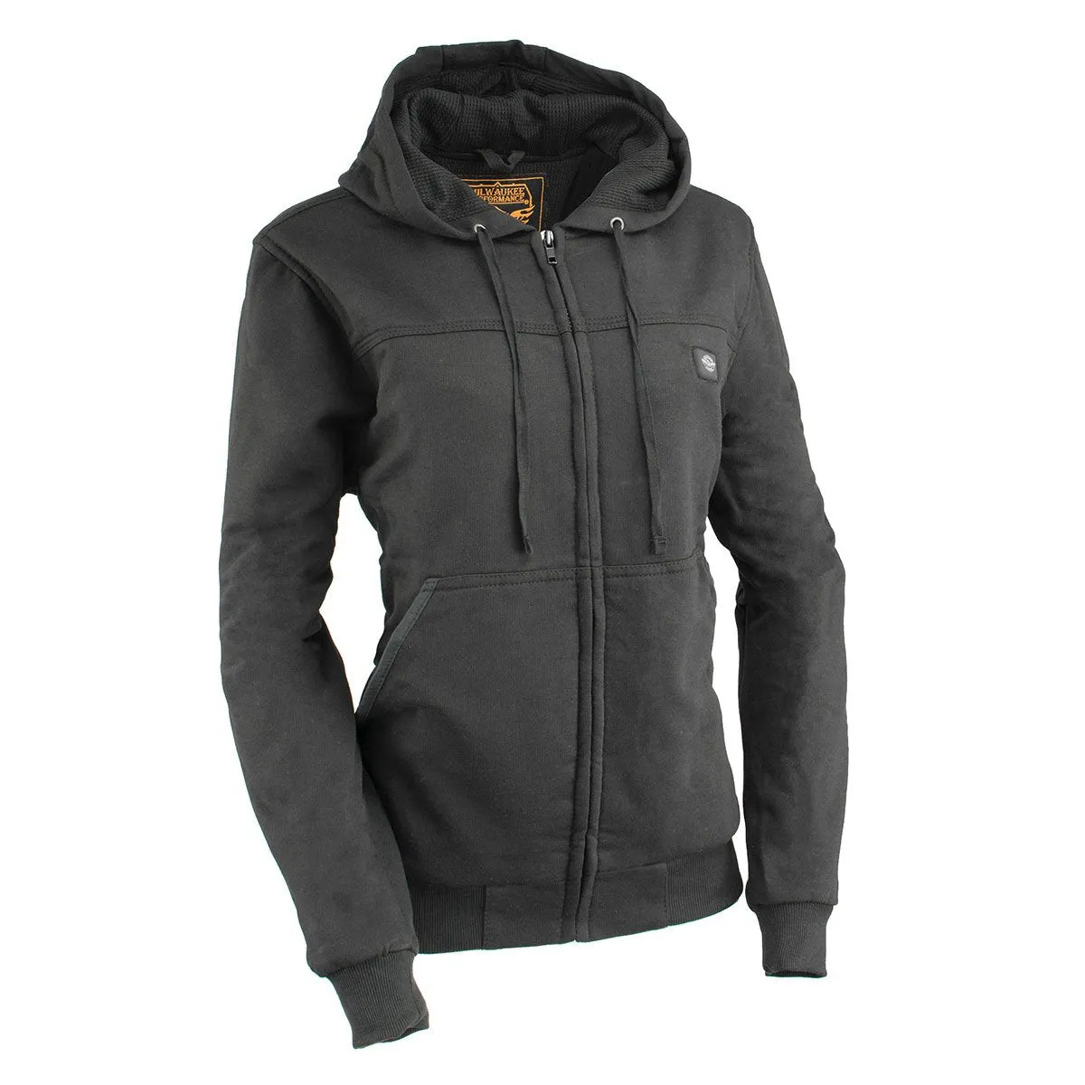 Nexgen Heat MPL2713SET Women Black 'Heated' Front Zipper Fiery Hoodie Jacket for Outdoor Activities w/ Battery Pack