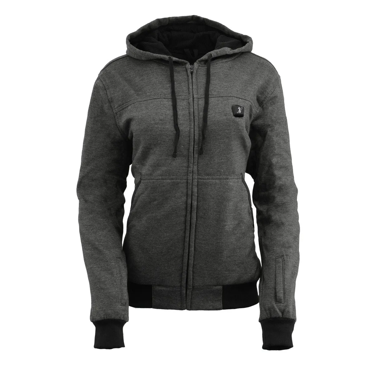 Nexgen Heat NXL2717DUAL Technology Women's Heated Hoodie - Grey Sweatshirt Jacket for Winter Season w/ Battery Pack