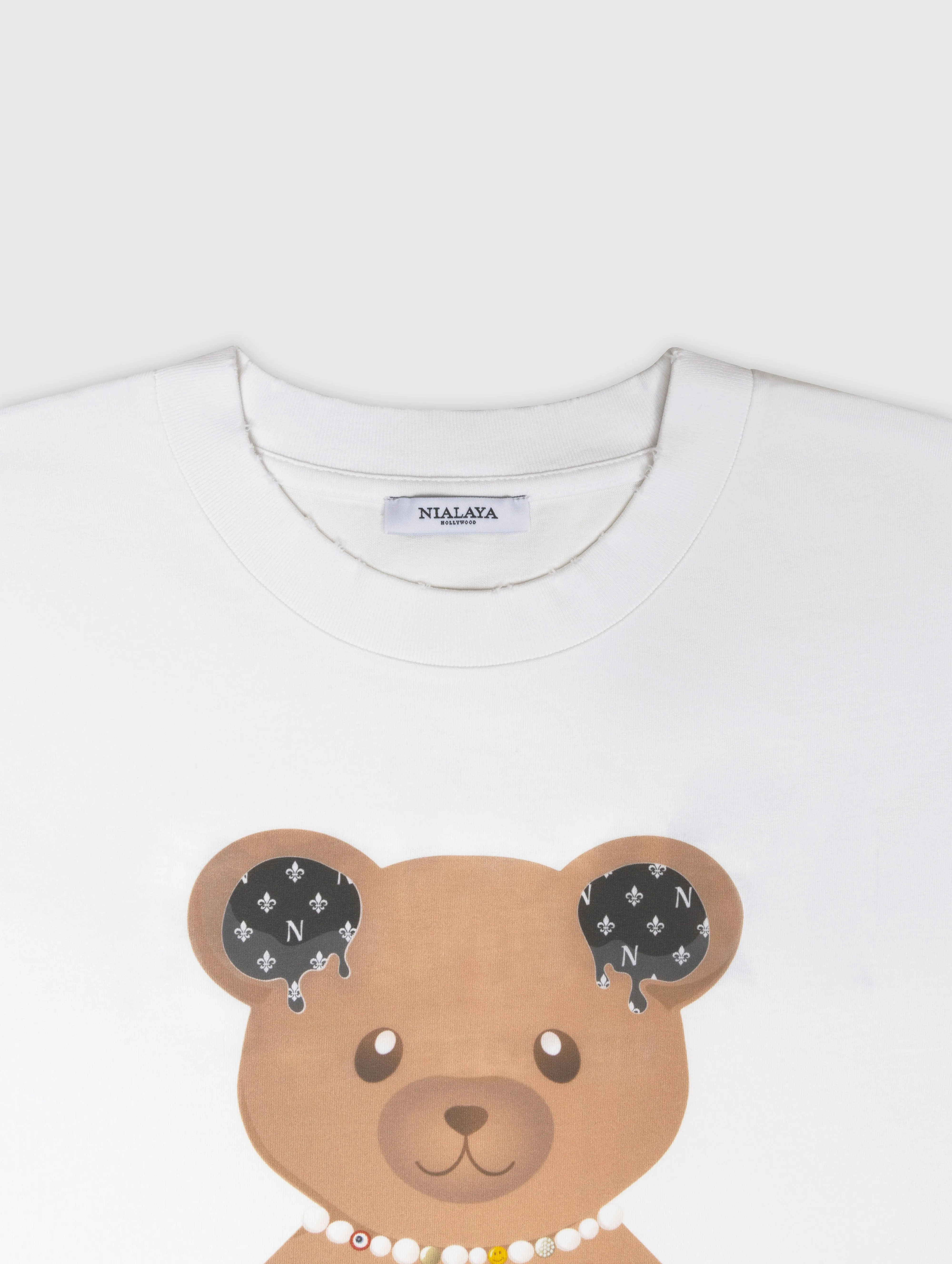 Nialaya LA Happy Bear Tee in White