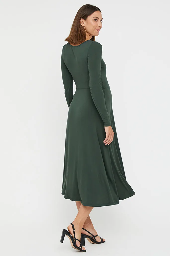 Olivia Maternity Dress - Forest