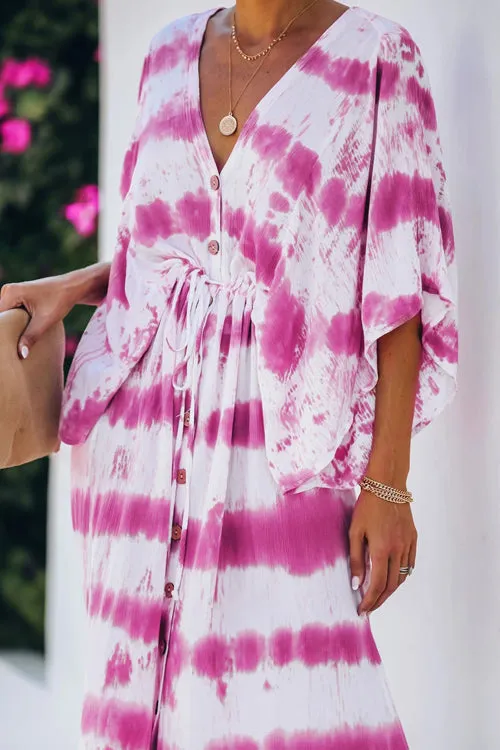 On My Mind Tie-Dye Button Up Maxi Dress - 2 Colors