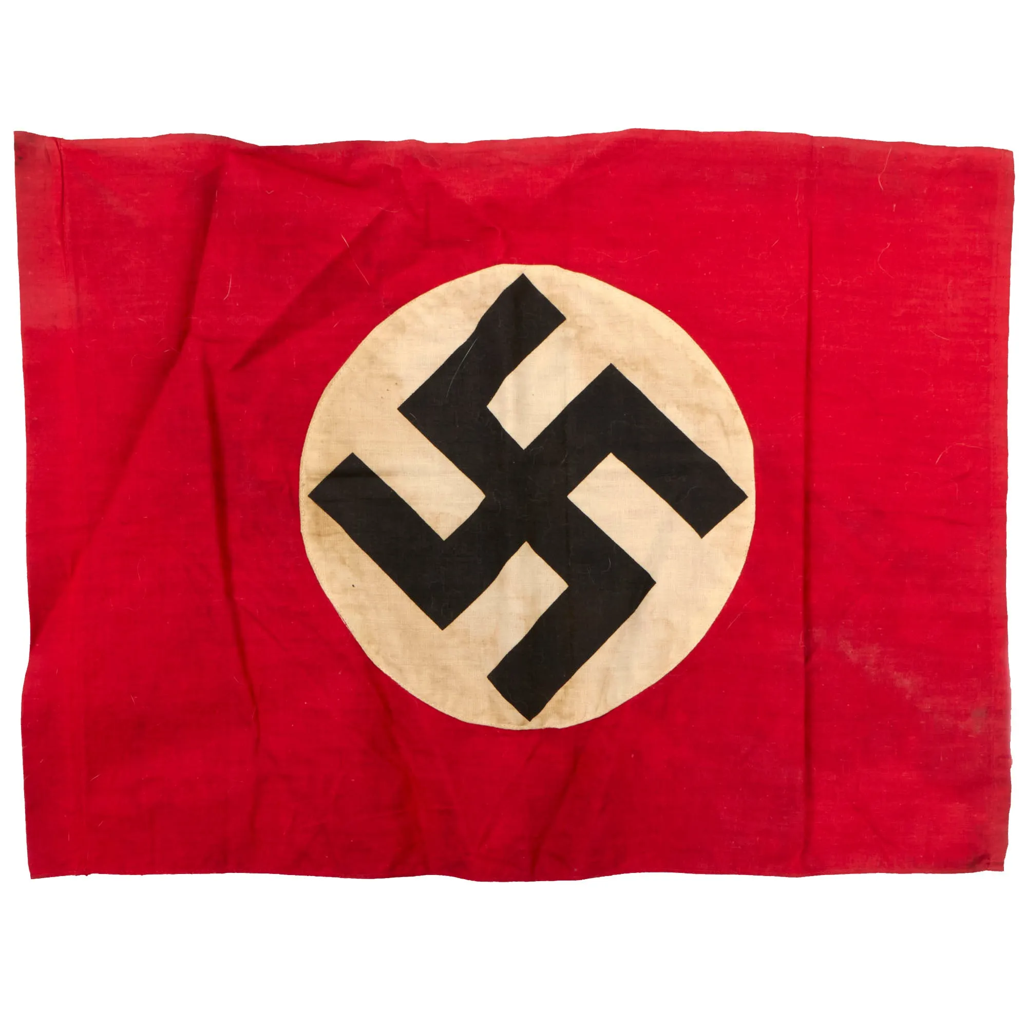 Original WWII European Axis Powers Small Flag Set: German NSDAP Flag & Kingdom of Italy Flag With Savoy Coat of Arms