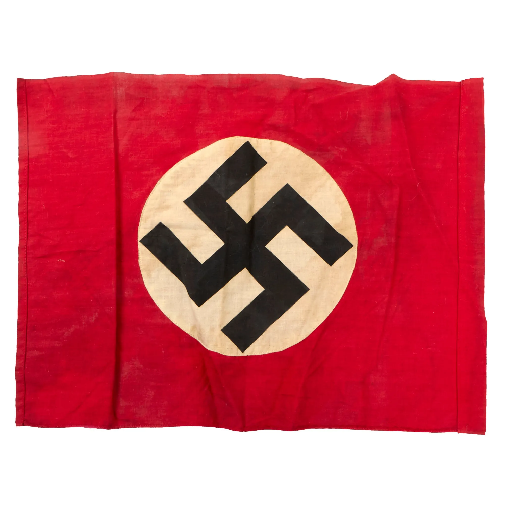 Original WWII European Axis Powers Small Flag Set: German NSDAP Flag & Kingdom of Italy Flag With Savoy Coat of Arms