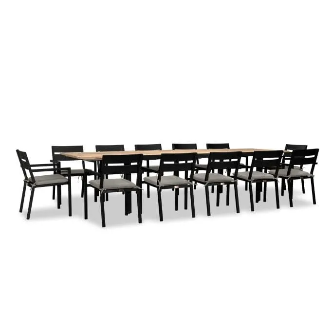 Pacifica Communal 12 Seat Extendable Reclaimed Teak Dining Set