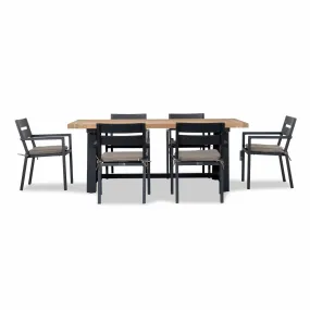 Pacifica Mill 6 Seat Reclaimed Teak Outdoor Dining Set