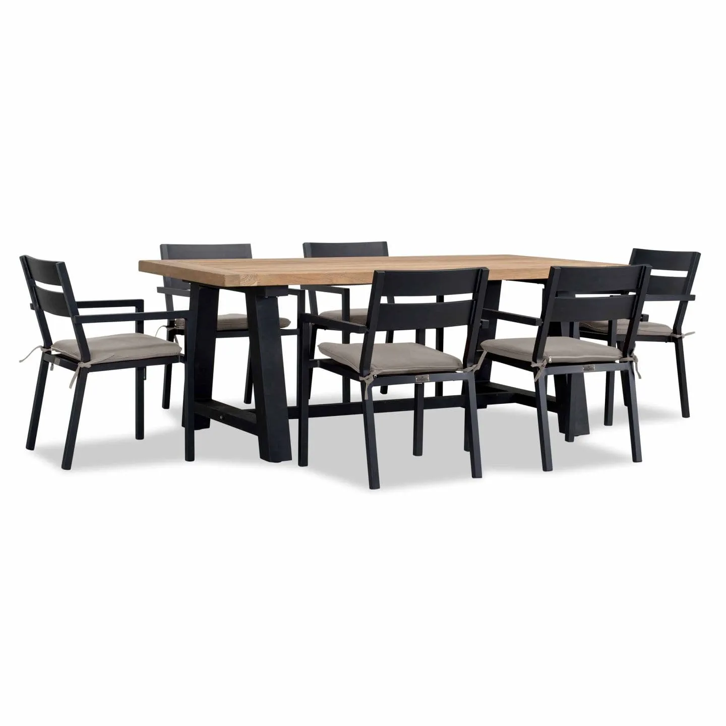 Pacifica Mill 6 Seat Reclaimed Teak Outdoor Dining Set