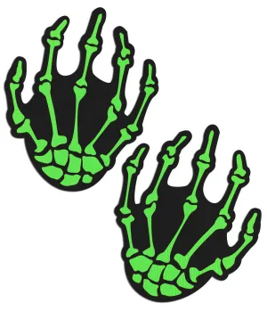 PASTEASE NEON GREEN SKELETON HANDS