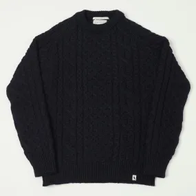 Peregrine Hudson Aran Jumper - Navy