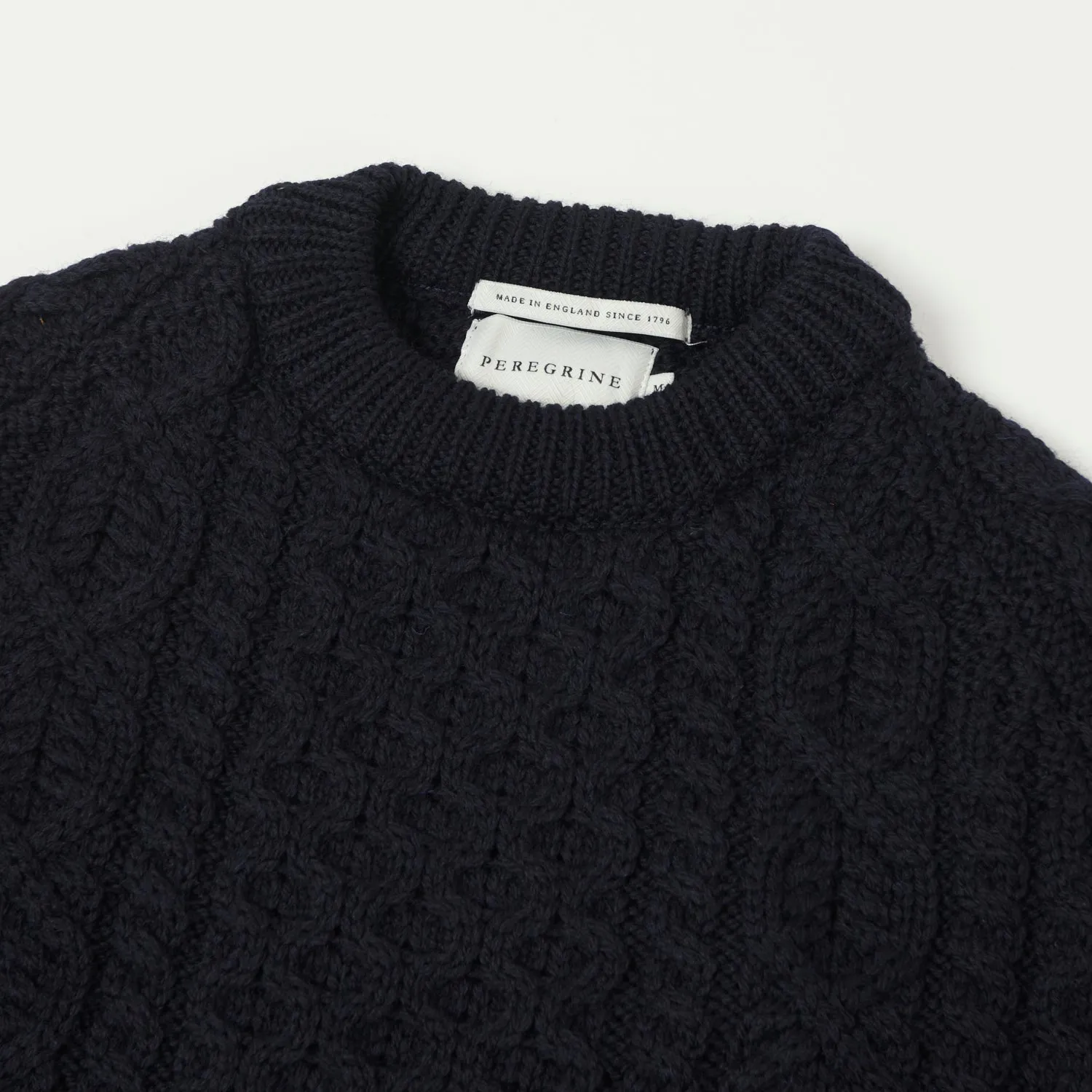 Peregrine Hudson Aran Jumper - Navy