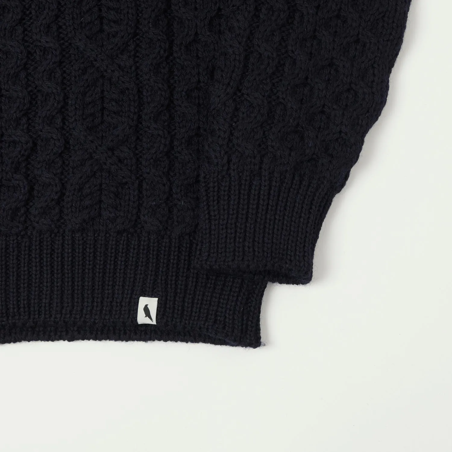 Peregrine Hudson Aran Jumper - Navy