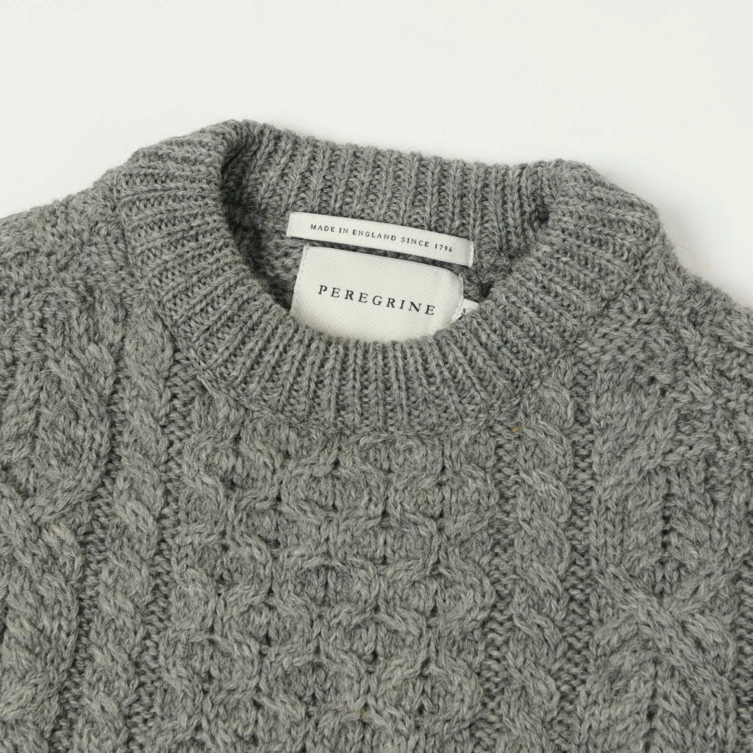 Peregrine Hudson Aran Jumper - Steel