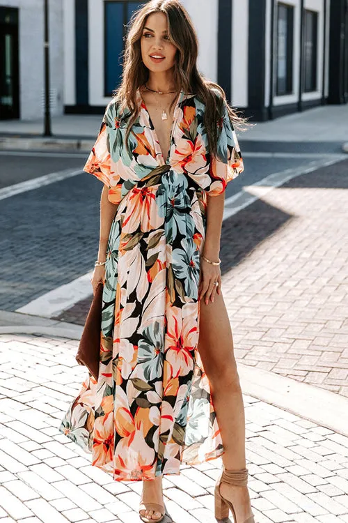 Perfectly You V-Neck Print Maxi Dress