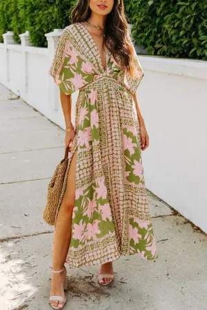 Perfectly You V-Neck Print Maxi Dress