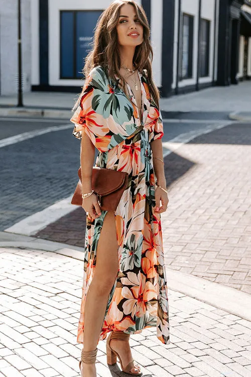 Perfectly You V-Neck Print Maxi Dress