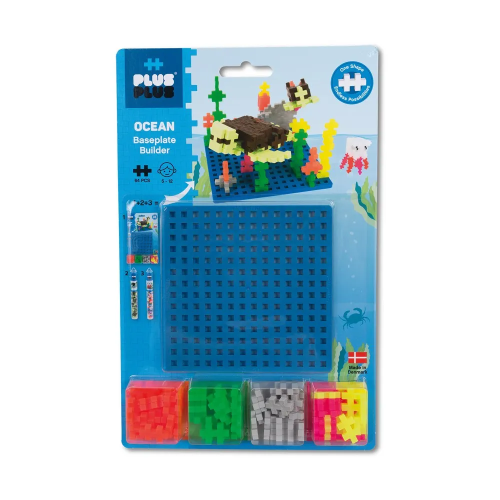 Plus-Plus - Ocean Baseplates Builder - 64 pcs