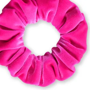 Plush Velvet Scrunchie Available in 3 Sizes Made in the USA Neon Pink