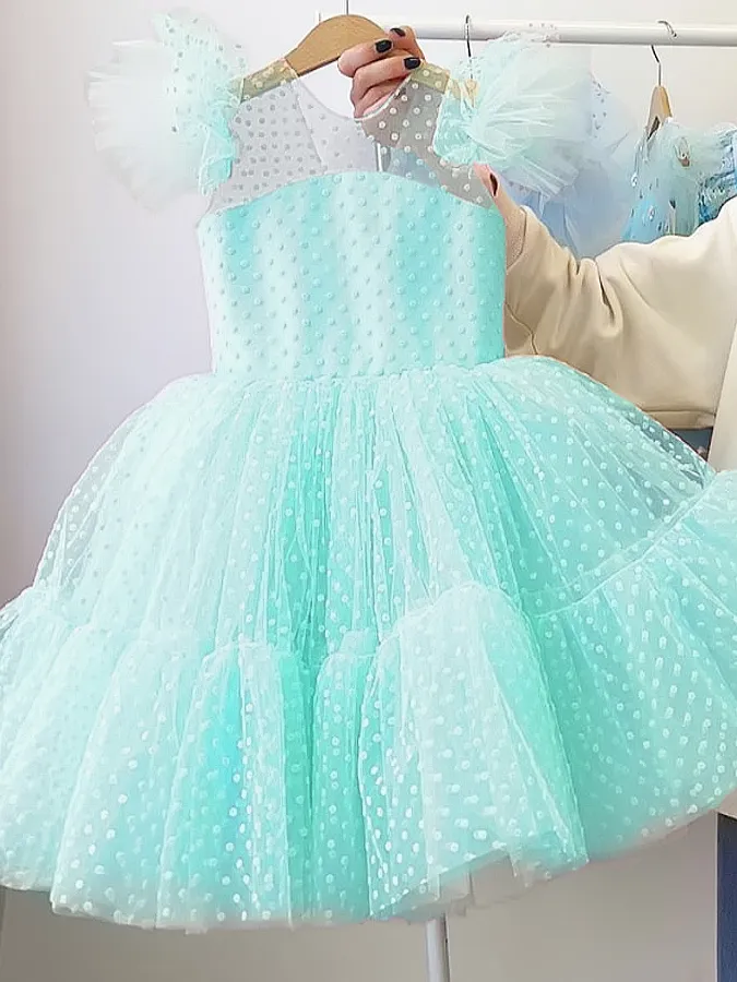 Polka Dot Mint Big Twirls Party Dress