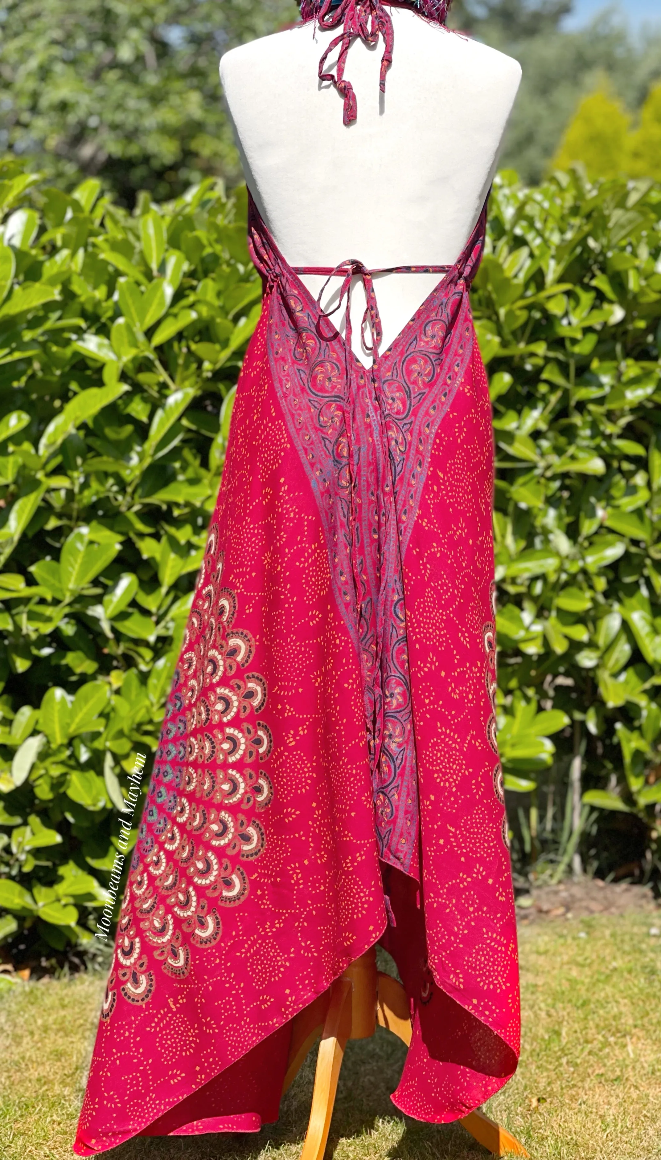 POPPY RED MANDALA MAXI DRESS UK 12 / 14 / 16