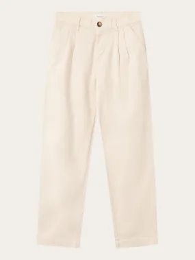 POSEY wide high-rise twill pants - Buttercream