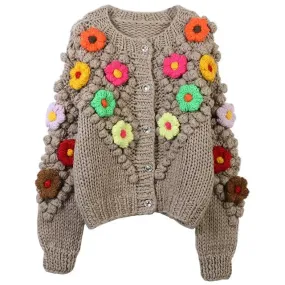 Pre Order:  Buttercream Floral Loose Sweater