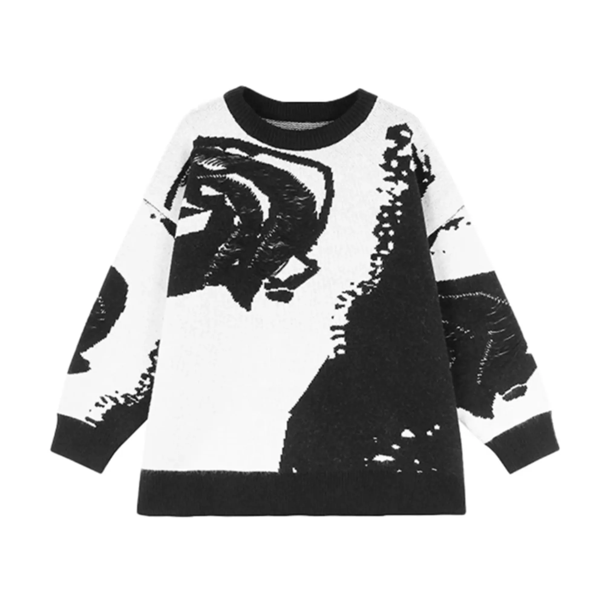 Pre Order:  Contrast Silhouette Knit Sweater