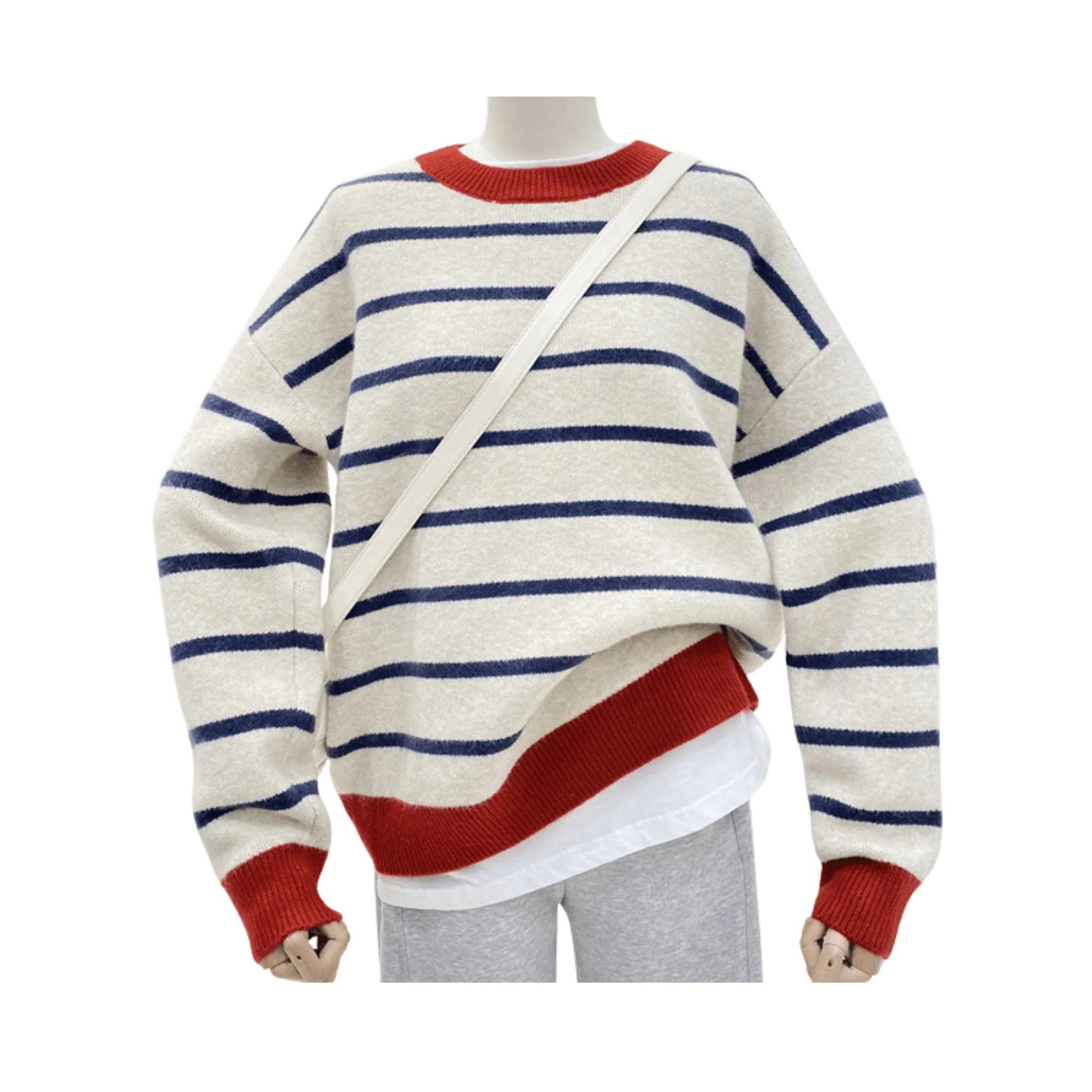 Pre Order:  Contrast Striped Knit Sweater