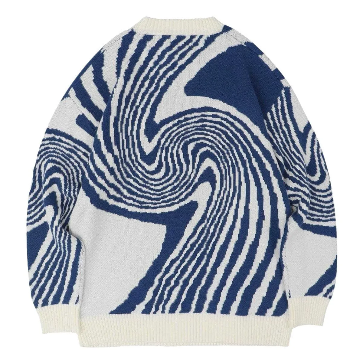 Pre Order:  Contrast Swirls Knitted Sweater