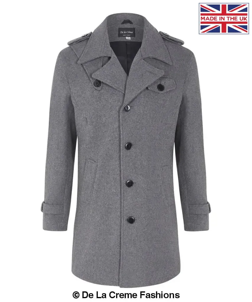 (PRE-ORDER) De La Creme MAN - Military Style Single Breasted Coat